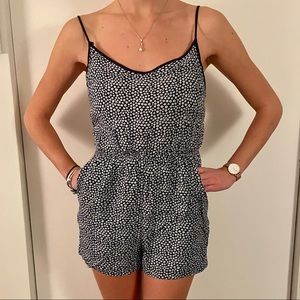 Open back romper with pockets!